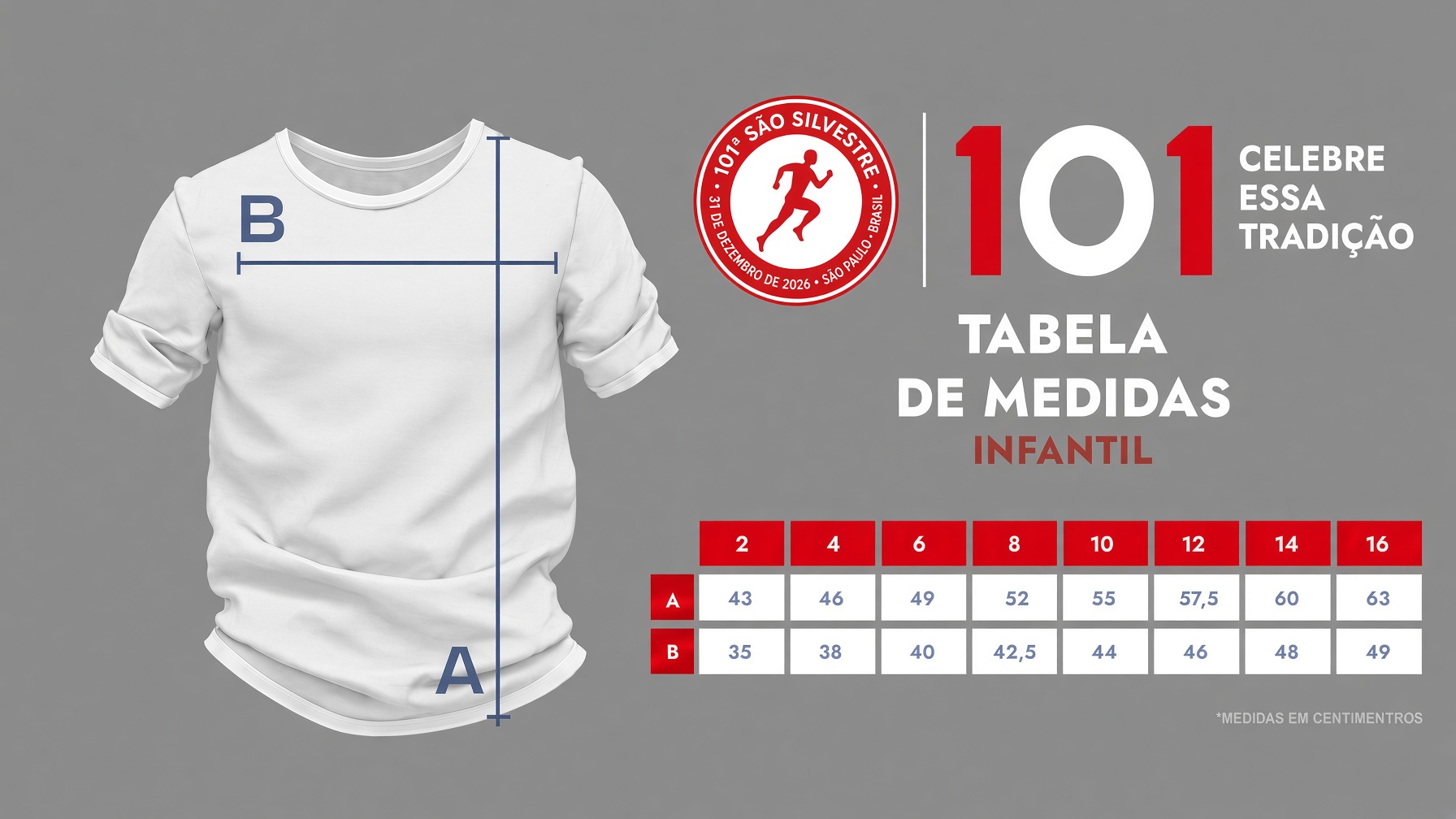Tabela de Medidas Infantil